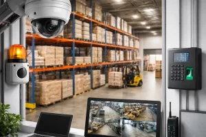 Warehouse security system in action
