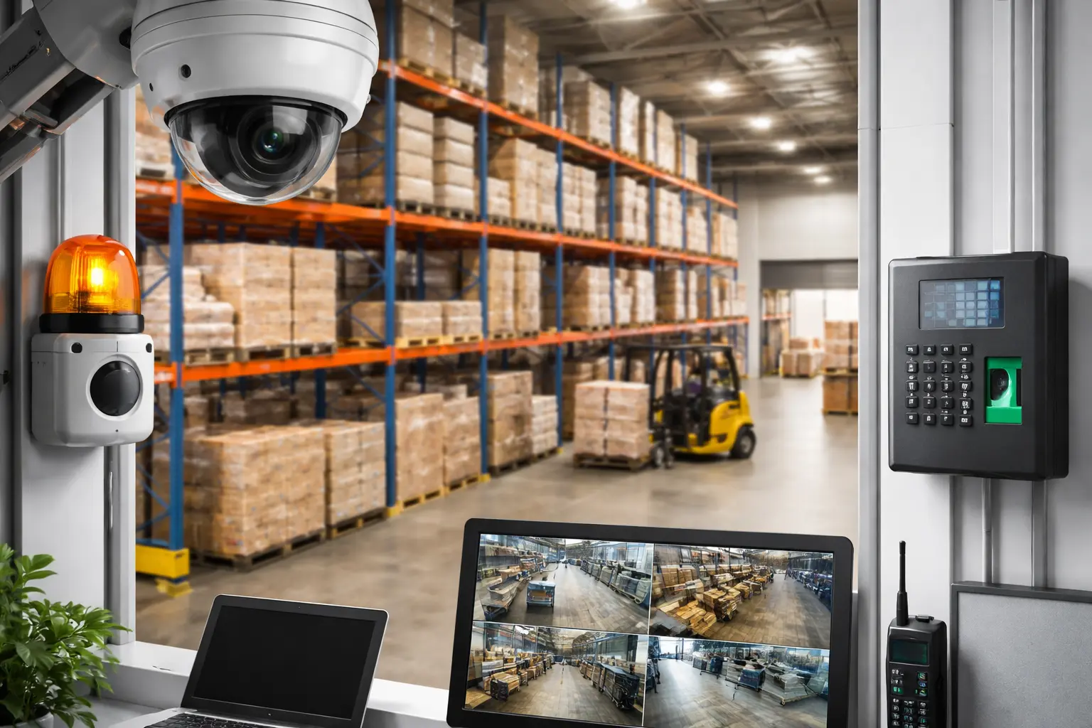 Warehouse security system in action